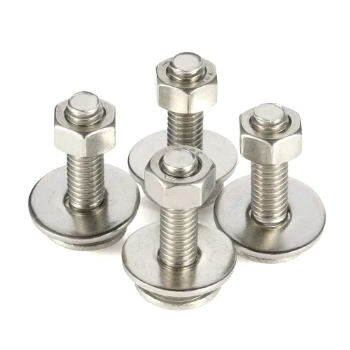 Miniatura 8 de Kit de tornillos y tuercas de carro de 1/4-20 x 1, arandelas planas, tornillos de cuello cuadrado de cabeza redonda, acero inoxidable 18-8 (304), 10