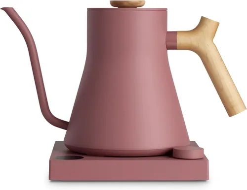 Fellow Stagg EKG Pro - Hervidor eléctrico de cuello de cisne para café y té, de acero inoxidable, calentamiento rápido, Rosa del Desierto con asa de