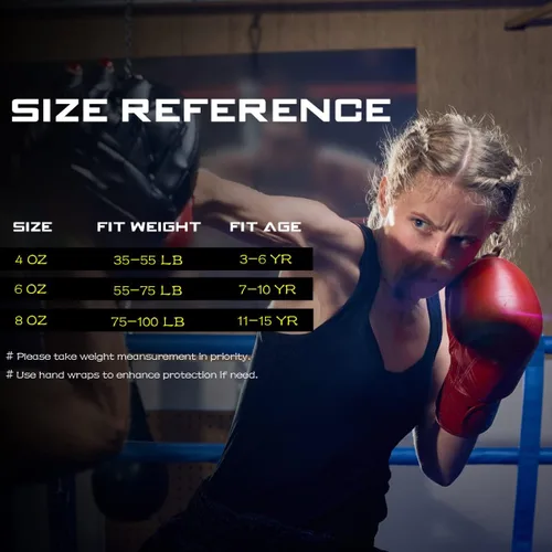 Miniatura 7 de Boxing Gloves for Kids Youth, 4 6 8 oz Pink Punching Bag Gloves for Girls Sparring