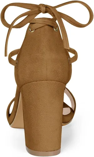 Miniatura 4 de Allegra K - Sandalias de tacón alto con cordones para mujer