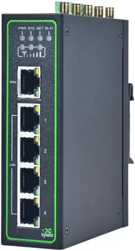 Miniatura 10 de InHand Networks IR315, enrutador industrial IoT 4G LTE VPN, celular de 300 Mbps + Wi-Fi, ranuras para tarjetas SIM duales, 5 puertos Ethernet
