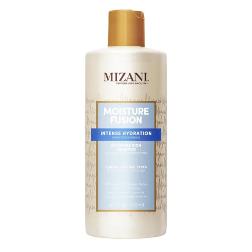 Mizani Moisture Fusion - Champú rico en humedad, limpia y acondiciona suavemente el cabello, con aceite de argán, para cabello seco