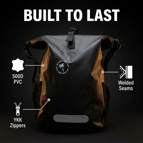 Miniatura 3 de Ho Stevie! Mochila de surf impermeable de 25 litros, diseñada para la aventura, cierre superior enrollable que mantiene tu equipo seco en la bolsa