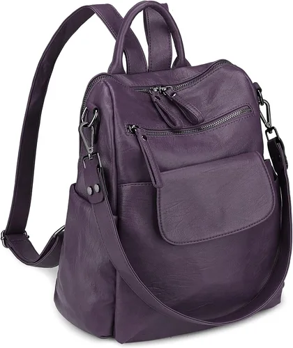 Miniatura 19 de Uromee Mochila de Viaje Monedero para Mujeres Cuero Vegano Damas Moda Borla Bolsa de Hombro Convertible, Grande, Mochilas Daypack
