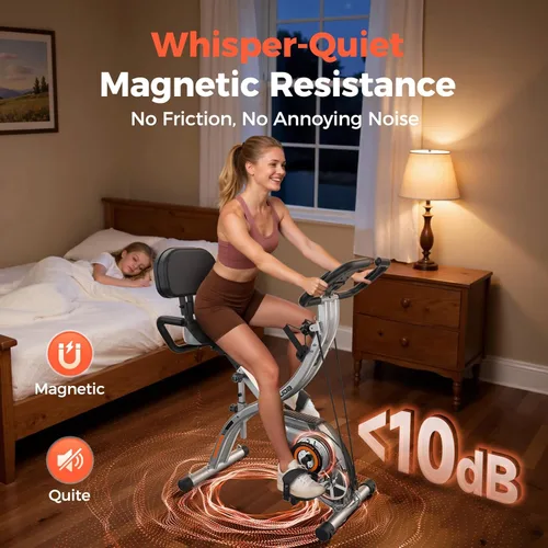 Miniatura 7 de YOSUDA Bicicleta plegable de ejercicio - Bicicleta fija plegable para entrenamiento en el hogar