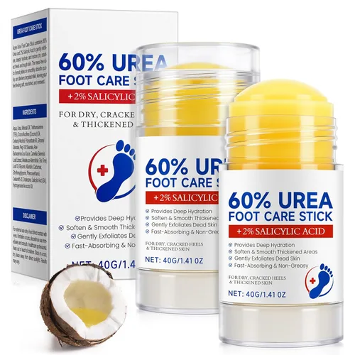Miniatura 10 de 60% urea con 2% de ácido salicílico en barra para el cuidado de pies, crema para pies de urea de máxima resistencia, removedor de callos