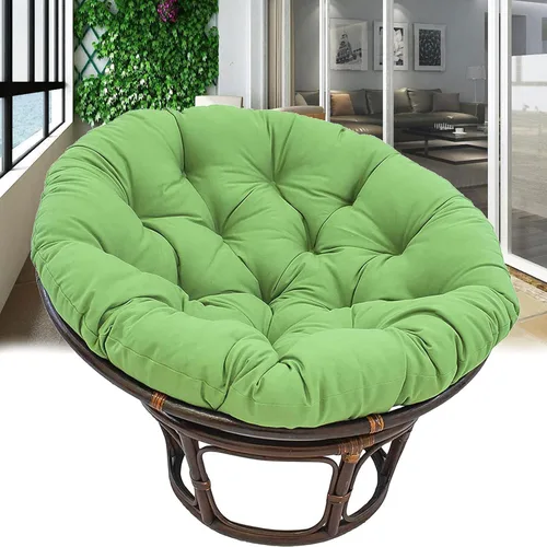 Papasan - Cojines redondos para silla, cojines para asiento de nido de huevos, suave y grueso, impermeable, para muebles de interior y exterior