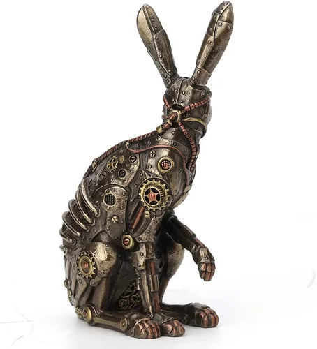 Miniatura 5 de Veronese Design Estatua de bronce con acabado de conejo estilo steampunk