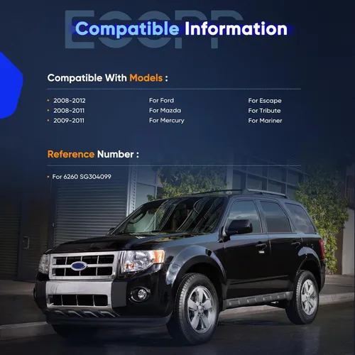 Miniatura 2 de ECCPP 2 piezas de soporte de elevación de ventana trasera de vidrio para Ford Escape 2008-2012, para Mazda Tribute 2008-2012, para Mercury Mariner