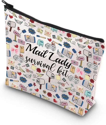 WCGXKO Mail Lady Regalo de agradecimiento Regalo de Mailwoman Regalo It's Me Hi I'm The Mail Lady Bolsa de maquillaje Bolsa de maquillaje, CORREO