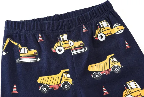 Miniatura 61 de Little Hand Pijamas para niños pequeños, Monster Truck 100% algodón, dinosaurio para niños, 2 piezas, ropa de dormir, conjuntos de ropa de dormir