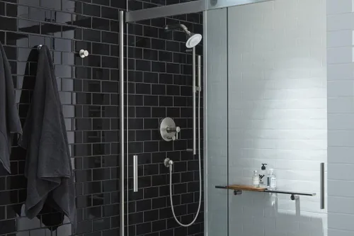 Miniatura 3 de KOHLER 45415-A-BN Shift - Ducha de mano multifunción de 2 vías con mango metálico, 2.0 GPM, níquel cepillado vibrante, 9.00 x 1.13 x 0.94 pulgadas