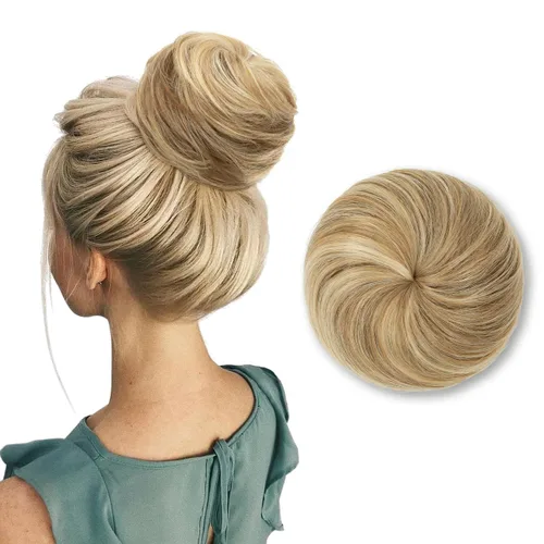 Miniatura 26 de Moño de bailarina, pieza sintética para recoger el cabello, moño de extensión de cabello Q3 de Sarla Negro azabache