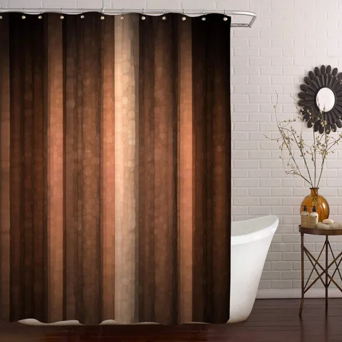 Miniatura 7 de Gibelle Cortina de ducha pequeña de 36 x 72 pulgadas, juego estrecho medio negro y gris, tela moderna abstracta para baño, textura de vidrio fresco