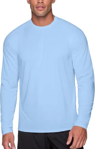Miniatura 20 de Zengjo Camisetas atléticas que absorben la humedad para hombre, de manga larga, para entrenamiento, correr, gimnasio, rendimiento, protección UV