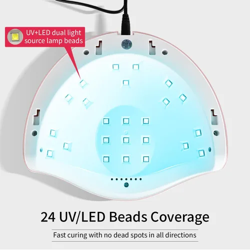 Miniatura 4 de JODSONE Lámpara de uñas U V rosa para esmalte de uñas de gel Luz de manicura con 4 temporizadores y sensor automático Secador de uñas Luz LED