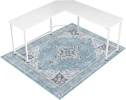 Miniatura 31 de Tapete para silla de oficina para suelo de madera dura y azulejos, 36 x 48 pulgadas, tapete resistente para silla de escritorio para suelos duros