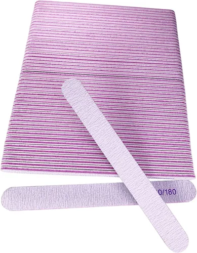 Miniatura 8 de Limas de uñas (25 piezas), lima de uñas de grano 100/180, tablero de esmeril a granel para uñas acrílicas y uñas naturales, limas para uñas