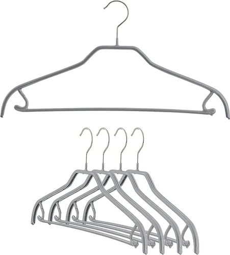 Miniatura 11 de MAWA by Reston Lloyd Silhouette Series - Percha antideslizante para ahorrar espacio con barra y gancho para pantalones y faldas, estilo 41/FRS, Negro