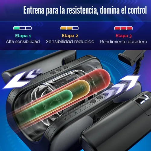 Miniatura 8 de Masturbador masculino juguetes sexuales para hombres - EINSEO Pocket Pussy Juguetes para adultos con longitud de empuje ajustable de 7.8 pulgadas