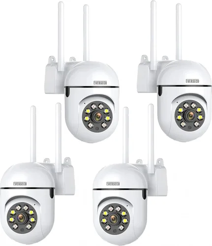 Miniatura 10 de EVERSECU Cámara de seguridad PTZ WiFi para exteriores 1080P, WiFi 5G, seguimiento automático, audio de 2 vías, visión nocturna Spotlight, compatible