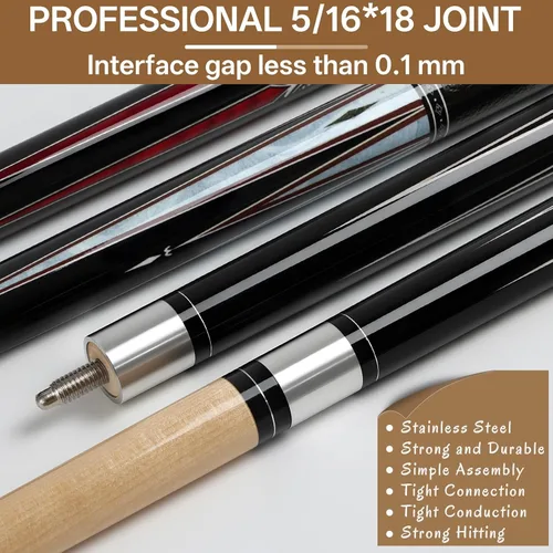 Miniatura 4 de Kmise Pool Stick Set of 4, 58" Canadian Maple Pool Cue Sticks for Adults, 18 19 20 21oz Professional Billiards Pool Cue for Bar House Pool Table 4