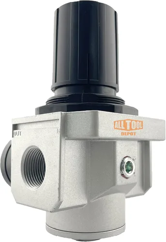 Miniatura 3 de 1" regulador de presión de aire comprimido en línea estupendo NPT para compresor de aire, 7 a 215 PSI ajustable