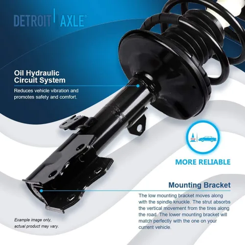 Miniatura 5 de Detroit Axle - 4 piezas de soportes para Toyota 2004 2005 2006 2007 2008 2009 Prius, soportes delanteros y traseros con resortes helicoidales