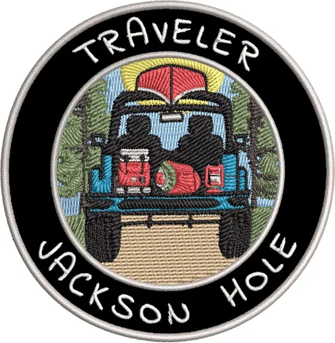 Parche bordado de Jackson Hole de alta calidad, para planchar o coser, emblema decorativo para bricolaje, recuerdo de vacaciones, equipo de viaje,