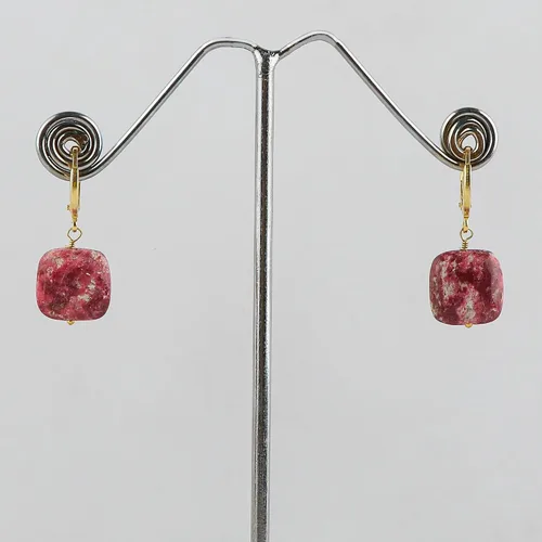 Miniatura 73 de Aretes de aro de cristal afganita natural Piedras afganas de alto grado Aretes chapados en plata Gota lisa Joyas de piedras preciosas hechas
