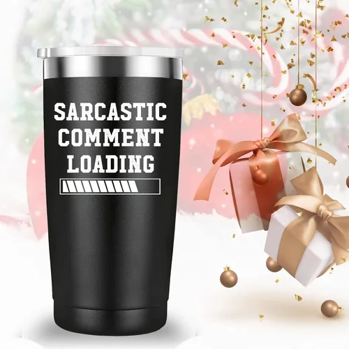 Miniatura 5 de Mamihlap Taza de viaje con carga de comentarios sarcásticos. Regalos divertidos para hombres, hombres, papá, abuelo y novio. Divertida idea