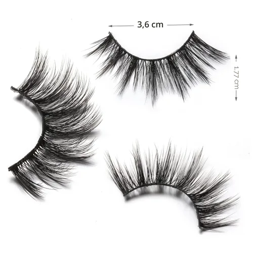 Miniatura 4 de DYSILK Pestañas postizas - Pestañas de visón 5 pares 6D, paquete de pestañas esponjosas, pestañas postizas de aspecto natural, pestañas postizas 5