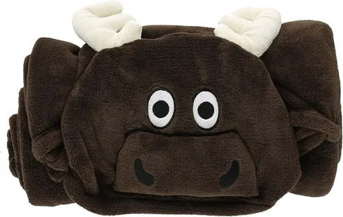 Miniatura 2 de Manta con capucha para llevar puesta Lazy One para niños, manta con capucha de animales (Alce)