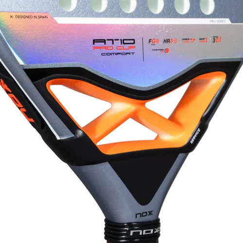 Miniatura 9 de Pala de pádel AT10 Pro Cup Comfort de Agustin Tapia 2025 Raqueta de lágrima serie PRO Tecnología Smartstrap HR3 Core Fibra de vidrio cara