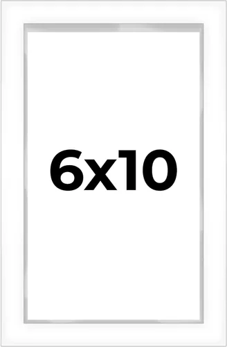 Miniatura 110 de Caja de sombra de 10 x 24 pulgadas, marco blanco contemporáneo – Tamaño interior 10 x 24 x 1 pulgada de profundidad – El marco blanco está hecho