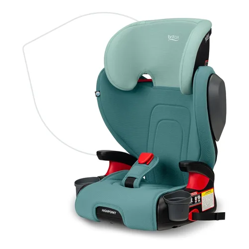 Miniatura 15 de Britax Highpoint - Asiento elevador de posicionamiento con cinturón y sin espaldar, SafeWash, gris ombré
