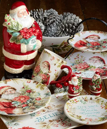 Miniatura 3 de Certified International Christmas Story - Juego de 4 platos de ensalada y postre de 9 pulgadas, multicolor, medianos
