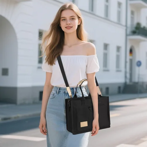 Miniatura 3 de GASSDA Canvas Tote Bag for Women Crossbody Work Purse with Pockets Top Handle Handbag Satchel Bags for Travel Nurse Teacher