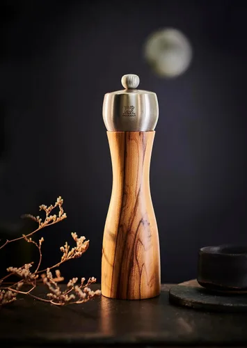 Miniatura 7 de Peugeot - Molinillo de pimienta manual Fidji - Molinillo ajustable - Madera de olivo y acero inoxidable, natural, 8 pulgadas Oliva (Olive wood)
