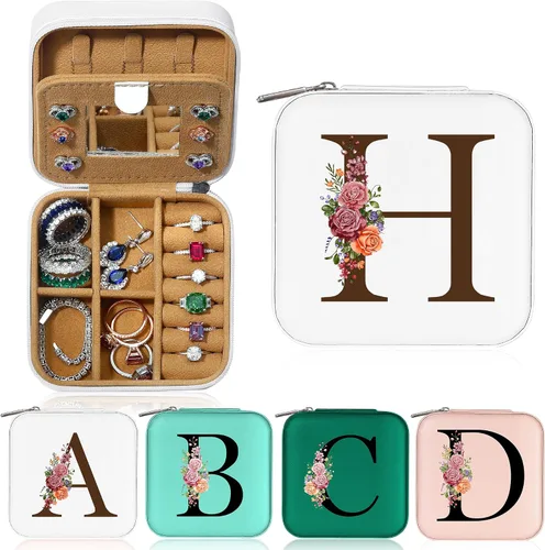 Joyero pequeño organizador de joyas de viaje, mini joyero de viaje, soporte para joyas, artículos esenciales de viaje, regalos personalizados para