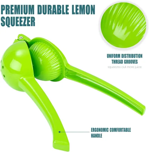 Miniatura 3 de Exprimidor manual Citrus Lemon Squeezer,Exprimidor de frutas Lime Press Metal,Herramienta profesional de la cocina del exprimidor de la mano Rojo