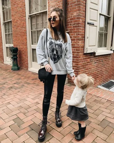 Miniatura 7 de Blooming Jelly - Sudadera holgada de manga larga para mujer, de cuello redondo con estampado de mamá oso