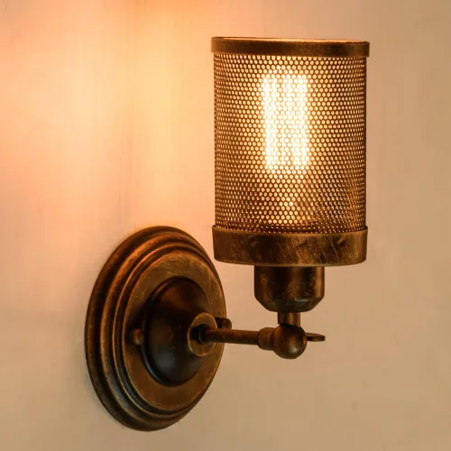 Miniatura 9 de Lámpara de pared industrial vintage, 2 unidades, accesorios rústicos estilo Edison, lámpara de pared LED retro de metal de una sola cabeza