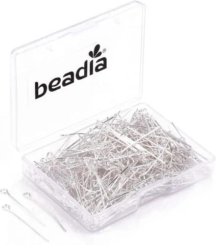 Miniatura 7 de BEADIA Alfileres de ojo abierto para la cabeza de oro para la fabricación de joyas de bricolaje 1.181 in 300 piezas Dorado