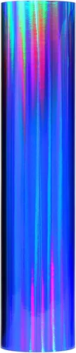 Miniatura 5 de VViViD Deco65 - Rollo de vinilo adhesivo permanente holográfico azul cromado de 72 x 12 pulgadas