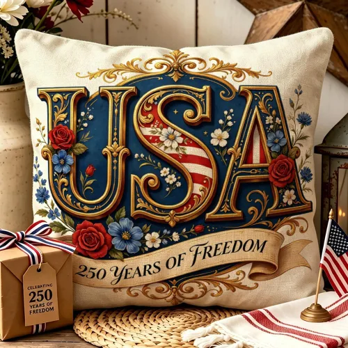 Miniatura 19 de ArogGeld Patriotic Pillow Covers 16x16 Inch 4th of July Dog Decorations America Flag Striped Star Throw Pillow Covers Personalized Funny 250th