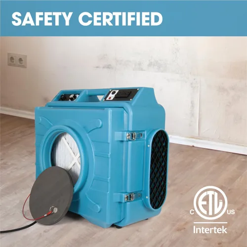 Miniatura 8 de Depurador de aire HEPA con salidas GFCI para cadena Daisy 1/4 HP, 675 CFM, 2.2A Restauración de daños por agua, salas de cultivo PA-600-HAS