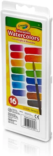 Miniatura 5 de Crayola Juego de pintura de acuarela (16 unidades), suministros escolares, pintura lavable para niños, 1 brocha, artes y manualidades