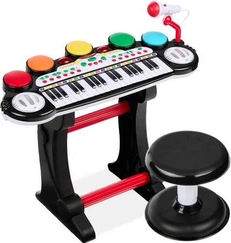 Mejor elección productos 37 teclas, teclado electrónico para niños, instrumento musical, piano, juguete educativo con múltiples sonidos, luces,