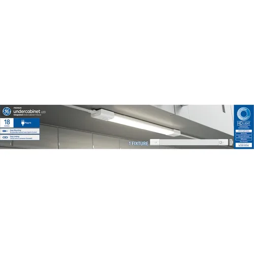 Miniatura 10 de GE Lámpara LED HD+ para debajo del gabinete, accesorio de perfil delgado integrado enlazable para cocinas, color blanco cálido, enchufable, 24